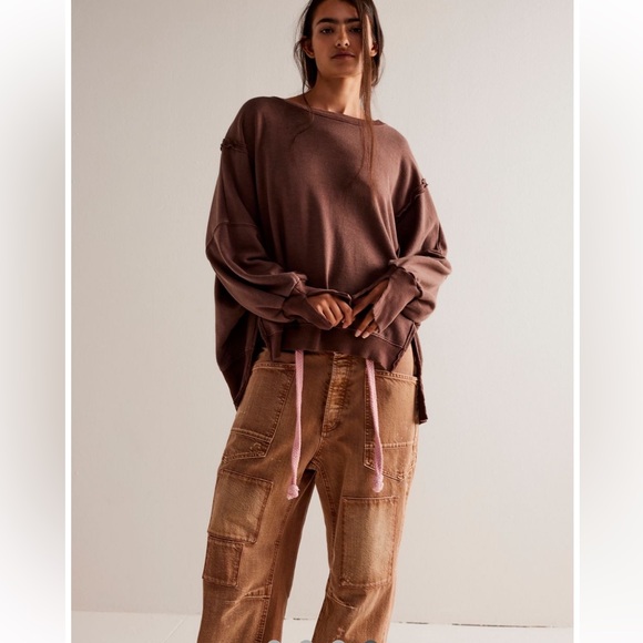 Free People Tops - 🤎🤎NWOT FREE PEOPLE CAMDEN SWEATSHIRT